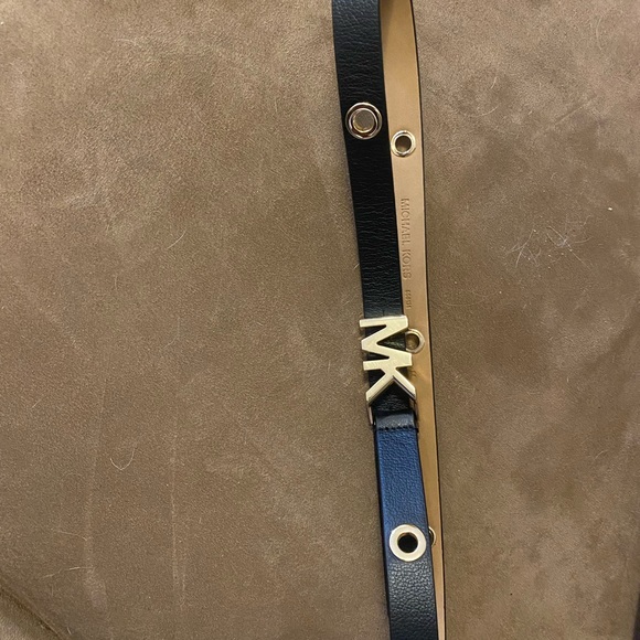 Black and gold MK belt with initials - Picture 2 of 3